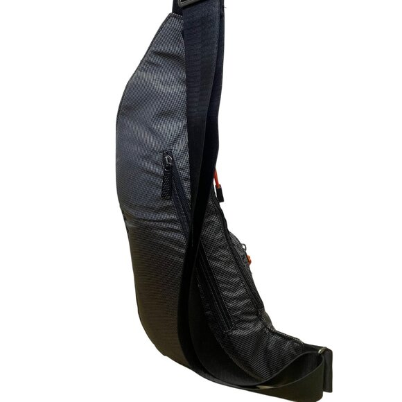 Kaweiknight Grey/Orange Nylon Adjustable Strap Multi-Zip Crossbody Backpack - Picture 3 of 15